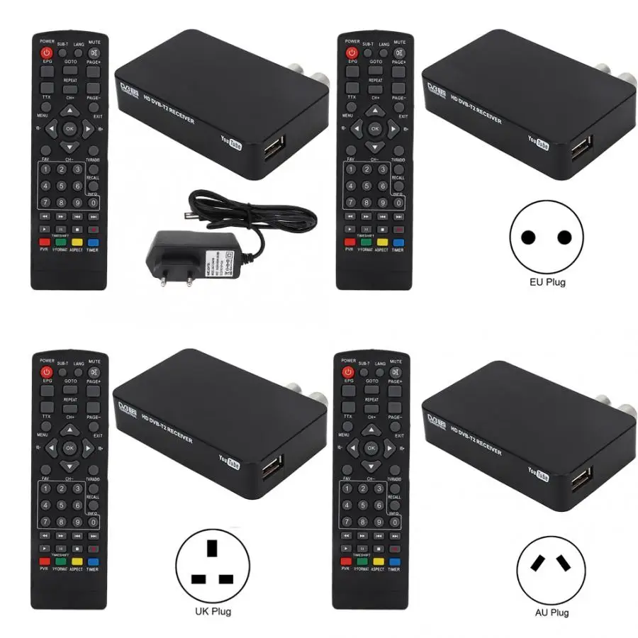 Смарт ТВ-приставка Мини HD DVB-T2 K2 WiFi эфирный приемник Цифровой ТВ-приставка+ пульт дистанционного управления(100-240 В) hd ТВ приставка
