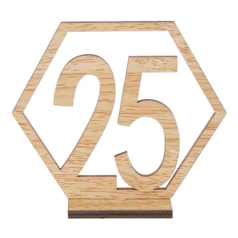 20x 21-40 шестигранный стол номер Свадебный деревянный знак стойка для приема центральный