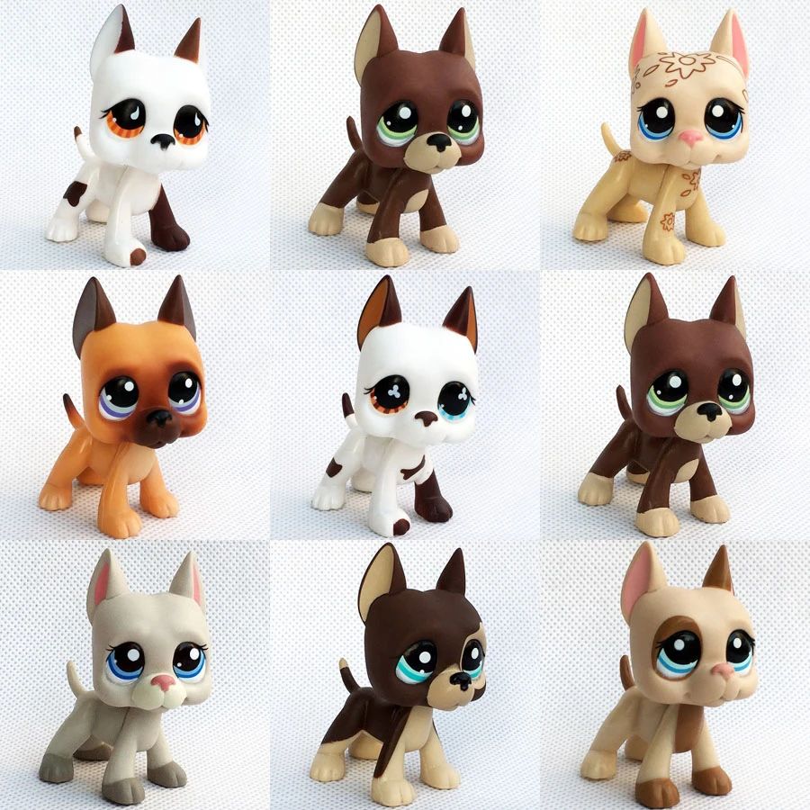 Jouets Rares Pet Shop Produits Officiels Modele De Petit Chat Aux Cheveux Roses Chien Noir Daschund Grand Danois Livraison Gratuite Aliexpress
