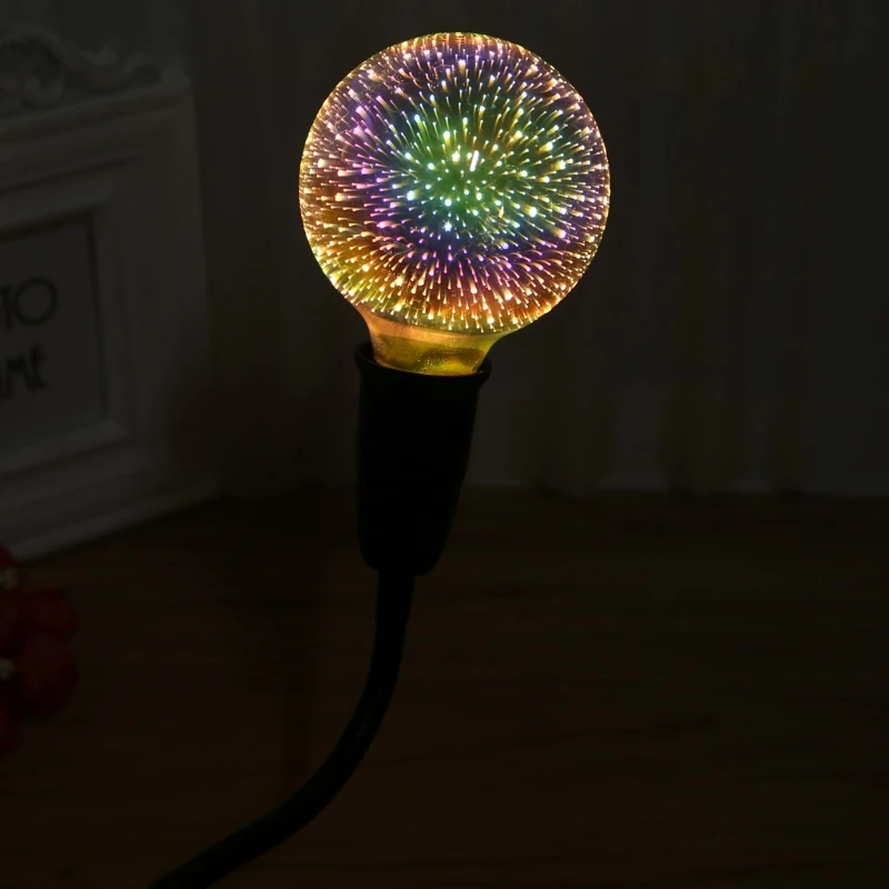 E27 G80 красочное 3D Звездное блестящее украшение многократное отражение алюминиевое покрытие стекло