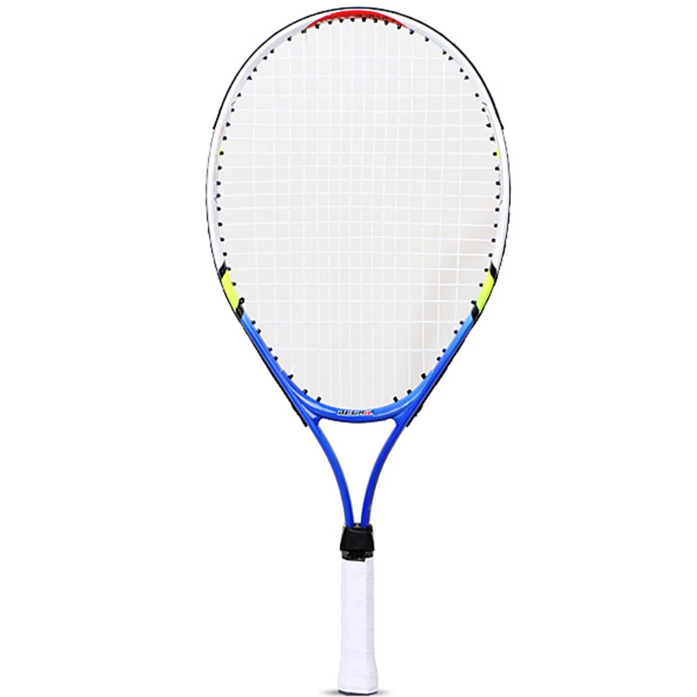 1pc Aluminum Alloy Triangular Tennis Racket Sturdy Batting Teen Training Outdoor Sports Competition School Beginner Practicing - Цвет: Синий