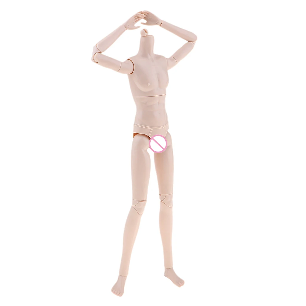 Flexible 20 Joints Male  Body without Head for 1/6 BJD for OB Doll Normal Skin