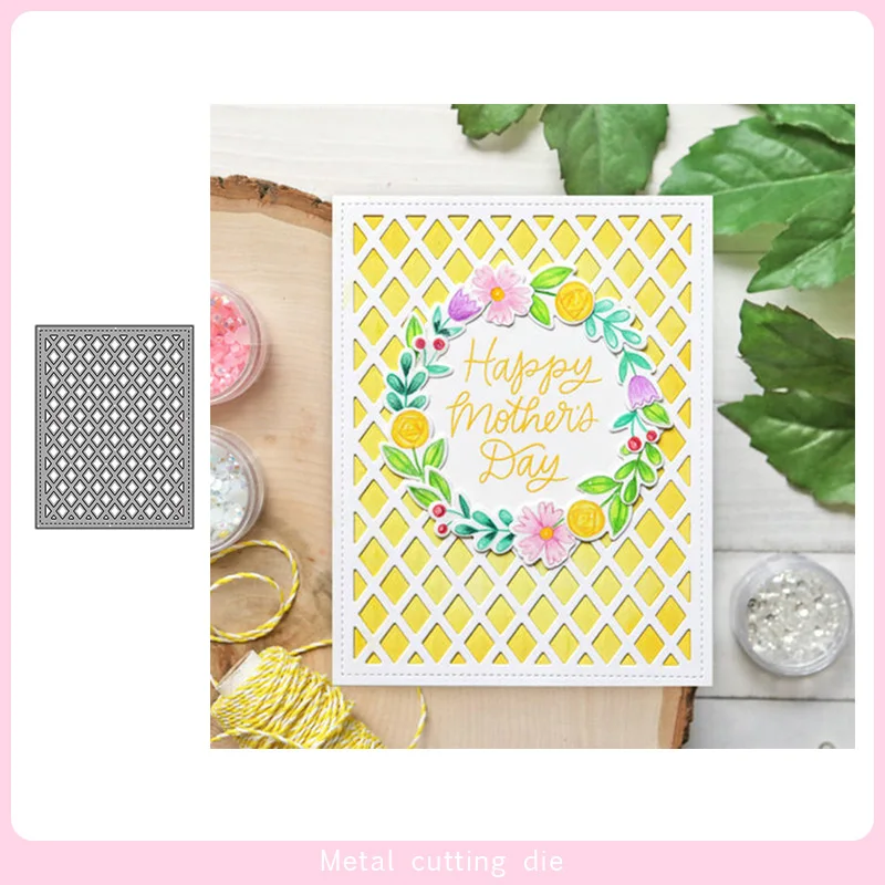

Grid Hollow Frame Metal Cutting Dies for DIY Scrapbooking Photo Album Decorative Embossing Paper Card Crafts Die Cut 2019