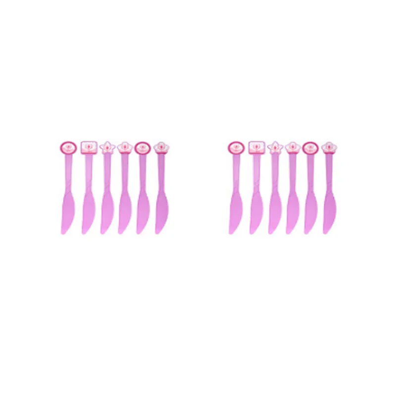 Knife 6pcs Новые балетные темы бумажные подносы для десерта одноразовые стаканчики столовые Свадебные украшения день рождения ребенок розовый девушка серии поставки - Цвет: Knife 6pcs