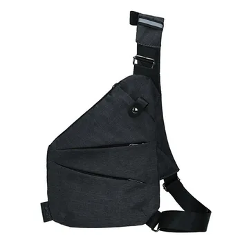 

Fashion New Simple Men Canvas Chest Bag Messenger Bag Crossbody Bags Black Casual Simple Single Anti Theft Shoulder Bags #Nu