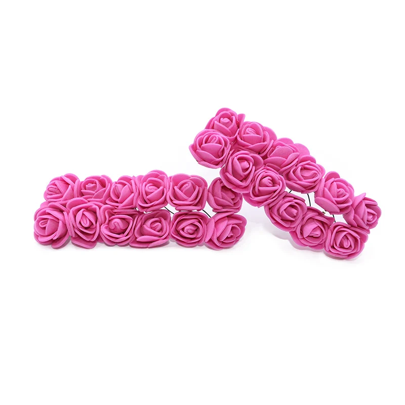 PE06 Rose red 72/144 шт Мини Плюшевые розы ПЭ Пена розы цветы для DIY ВЕНОК декоративные свадебные украшения скрапбук ремесло медведь Роза подарок - Цвет: PE06 Rose red