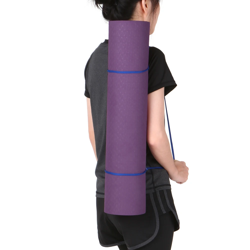 183x61x0,6 см нескользящий коврик для Йоги Женский термопластиковый коврик для фитнеса Коврик для йоги Пилатес гимнастический мат с ремешком