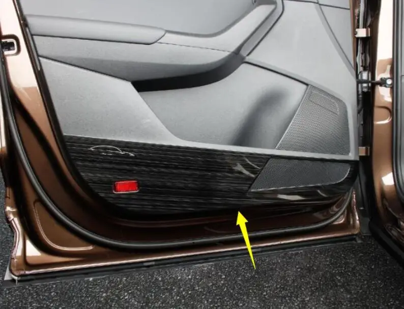 Для Skoda Kodiak дверь kickpad нержавеющая сталь kickpad Дверная панель защитные декоративные аксессуары