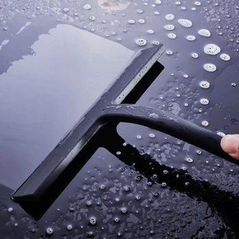 

Window Glass Scraper Golden Wiper With Hook Silicone Cleaning Tool For Bathroom Shower Room Car Household Cleaning Tool