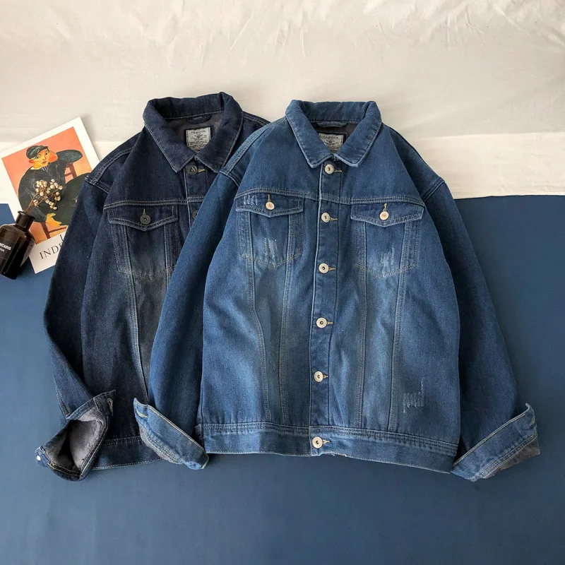 

Hong Kong Style Pose Fashion Man Denim Jacket 002-1-3