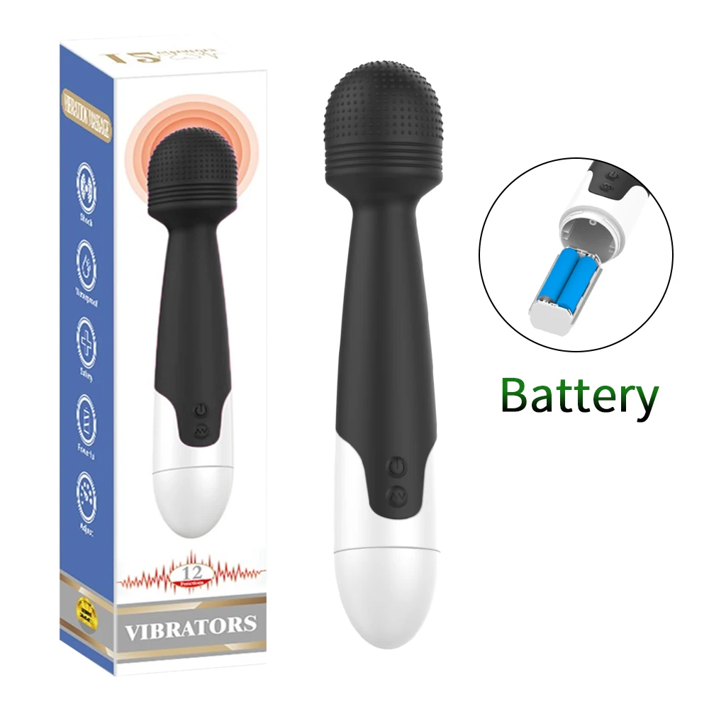 12 modes Powerful AV Vibrators Rechargeable Magic Wand Massager Clit Massage female Masturbation Silent Adult Sex Toys for Women