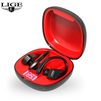 

LIGE TWS Bluetooth 5.0 Earphones Smart Touch Wireless Bluetooth Headphone Noise Cancelling HiFi Stereo Sports Headset Waterproof