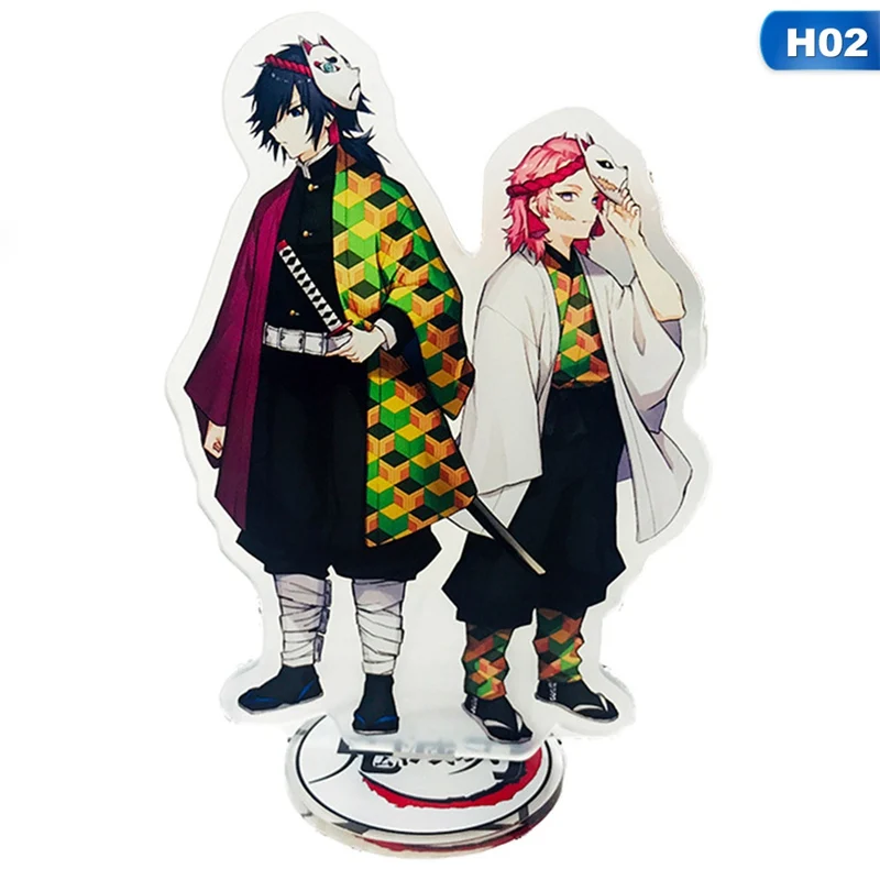 Японское аниме Demon Slayer: Kimetsu No Yaiba Kamado Tanjirou Kamado Nezuko Косплей фигурка на акриловой подставке модель настольная Декор игрушка подарок - Цвет: H02
