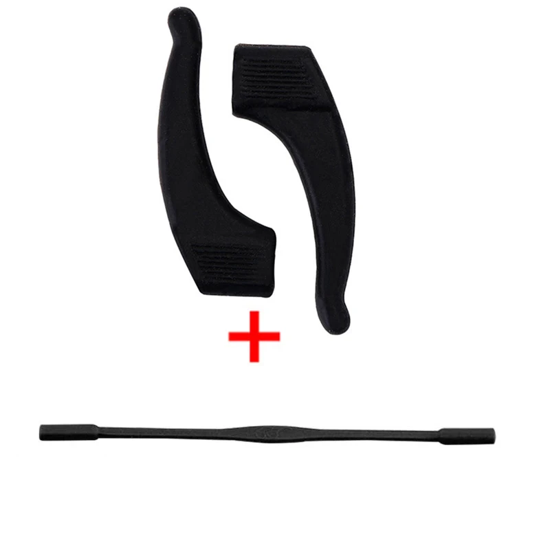 1set Adjustable Color Elastic Silicone Eyeglasses Straps Sunglasses Chain Sports Anti-Slip String Glasses Ropes Band Cord Holder