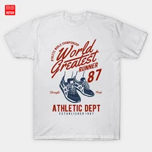 El mejor corredor del mundo: camiseta de diseño Atlético Vintage, mejor carrera atlética del mundo Retro 1987 Run Vintage Departamento