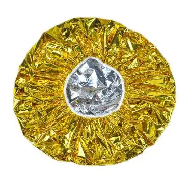 Gold Крышка для волос из алюминиевой фольги для салона, переносная, Питательная, сухая, одноразовая, водонепроницаемая, ультра-тонкая, для ванной - Цвет: Gold