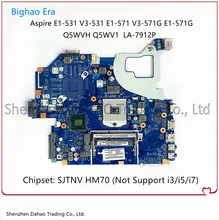 Dla ACER V3-571 E1-531 E1-571G V3-571G Laptop płyta główna Q5WVH Q5WV1 LA-7912P płyta główna W SJTNV HM70 (bez wsparcia i3 i5) testowane tanie tanio Bighao Era CN (pochodzenie) NONE zintegrowane ASPIRE İntel DDR3 HM70 ( Not Support i3 i5 i7 ) 90 Days