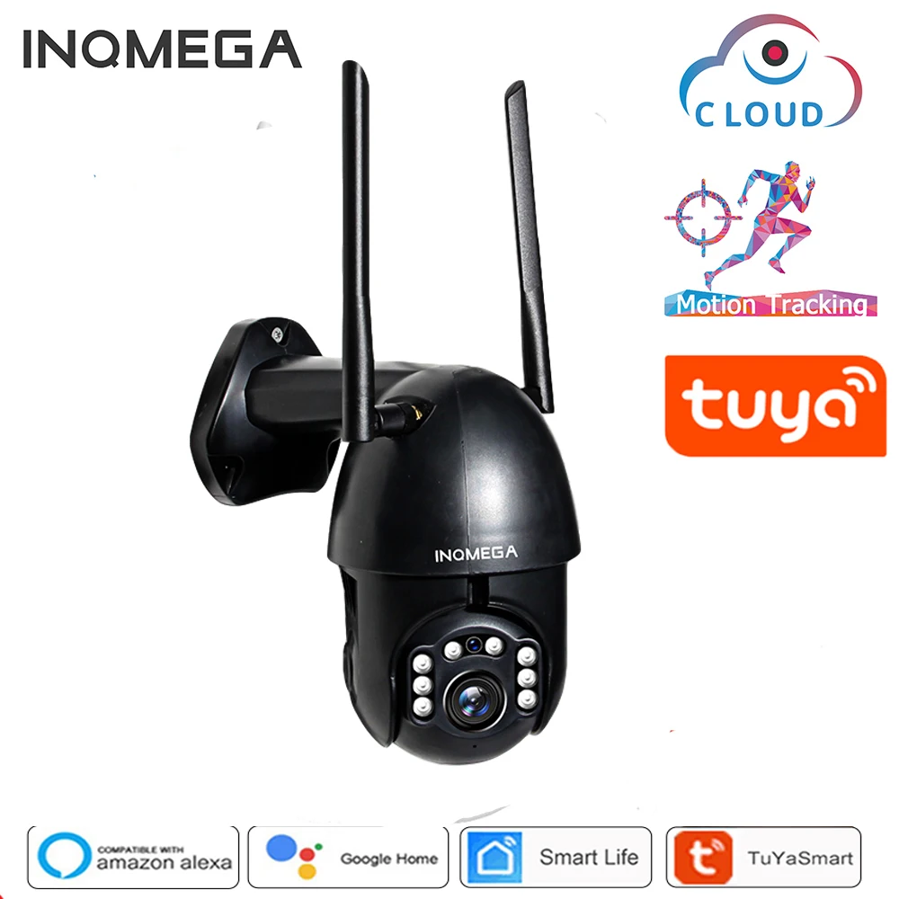 INQMEGA HD 1080P Wi-Fi PTZ IP камера TUYA беспроводной автоматическое отслеживание 4X цифровой