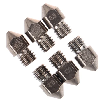 

3D Printer Copper Steel Corrosion-resistant Nozzle Mixed Sizes 0.2/0.3/0.4/0.5 Extruder Print Head for 1.75MM MK8 Makerbot