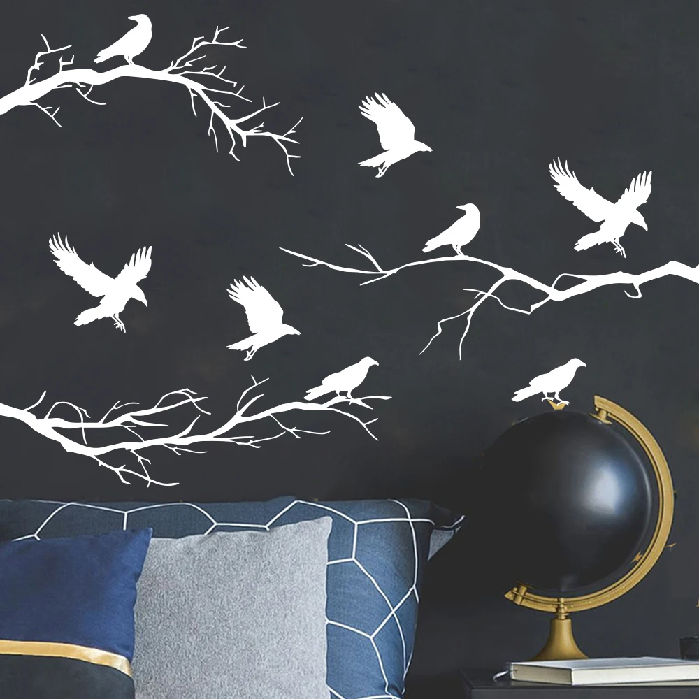 Crows Branch Wall Decal 2