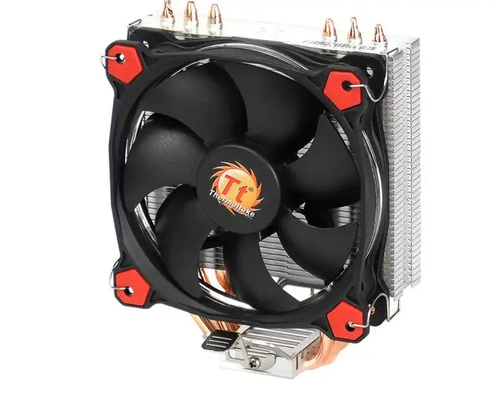 Кулер для процессора Thermaltake Riing S100(поддержка AM4/3 тепловая трубка/Riing 12 см красный светильник вентилятор/Тихий/гидравлический подшипник
