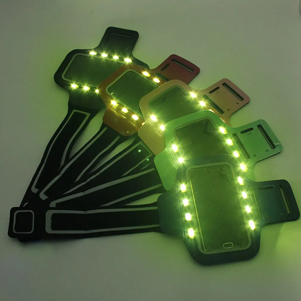 Для Iphone Спортивная световая нарукавная повязка Led мобильный телефон защитная нарукавная Сумка-повязка на руку защитный чехол