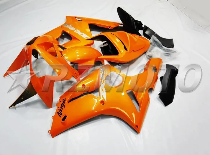 ABS Полный Обтекатель подходит для Kawasaki ZX6R 2003 2004 Мотоцикл Обтекатели ZX-6R 03 04 Ninja 636 Кузов Набор на заказ Оранжевый глянцевый