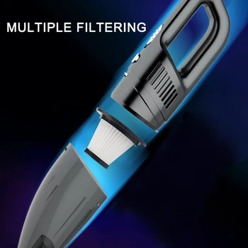 

Hot Universal Portable Car Vacuum Cleaner Wet & Dry Dual Use Dust Buster Radian Design Super-Suction 5 Meters Extension Cable