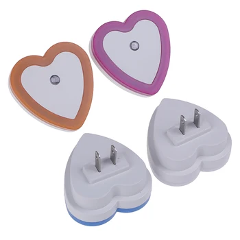 

Mini Heart Shape Light Sensor Control LED Night Light Romantic Corridor Stairs Wall Lamp Children Baby Room Bedroom Night Lamp
