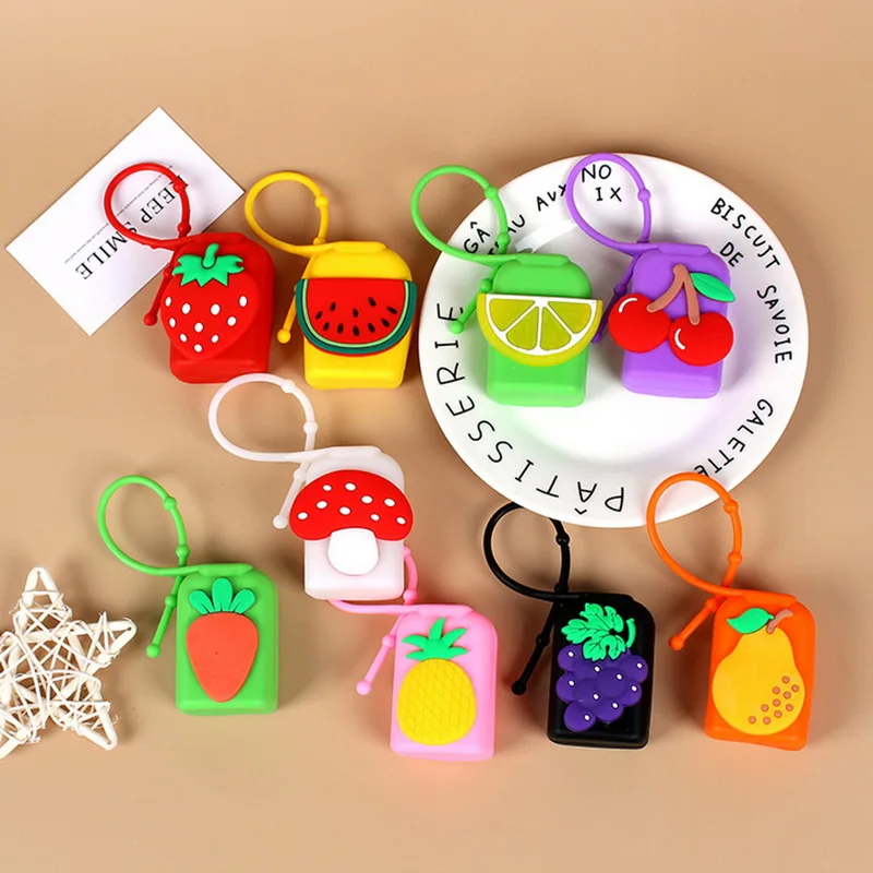 Cute Colorful Fruit Food Silicone Mini Hand Sanitizer Portable Hand Sanitizer Bottle Liquid Soap Liquid Dispenser Container Cute Colorful Fruit Food Silicone Mini Hand Sanitizer Portable Hand Sanitizer Bottle Liquid Soap Liquid Dispenser Container