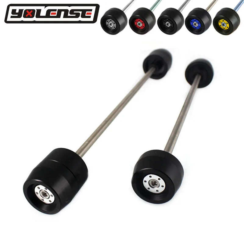 

For KAWASAKI ZX-14R ZX14R ZX 14R ZZR1400 ZZR 1400 Motorcycle Accessories Front & Rear Axle Fork Crash Sliders Wheel Protector