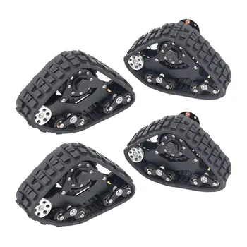 

4Pcs/set RC Tracks Wheel Sandmobile Conversion Snow Tire for 1/10 SCX10 D90 Car Upgrade Parts Accessories