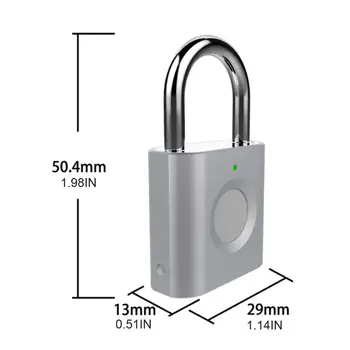 

Smart Biometric Fingerprint Padlock Keyless File Cabinet Drawer Anti-theft Lock X4YD