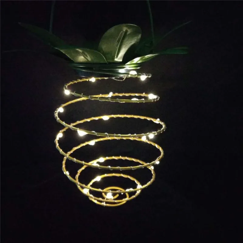 25LED солнечные садовые светильники в форме ананаса открытый подвесной солнечный
