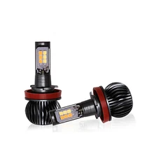 2 шт. H4 H7 H11 H8 H1 H3 Автомобильный светодиодный ламп белого и желтого цвета автомобилей головной светильник лампы для укладки волос светильник помощи при парковке для Инструменты для ремонта автомобилей Запчасти