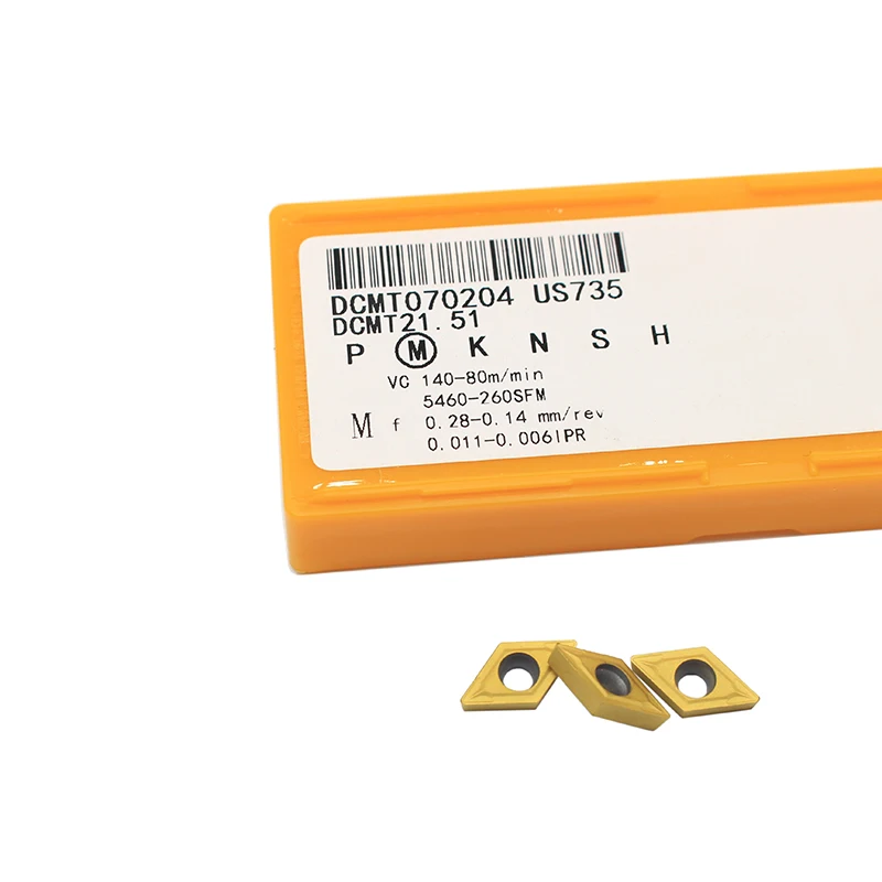 DCMT070204 US735 карбидные вставки резец для внутренней обточки DCMT 070204 торцевые фрезы токарные инструменты фреза CNC инструмент