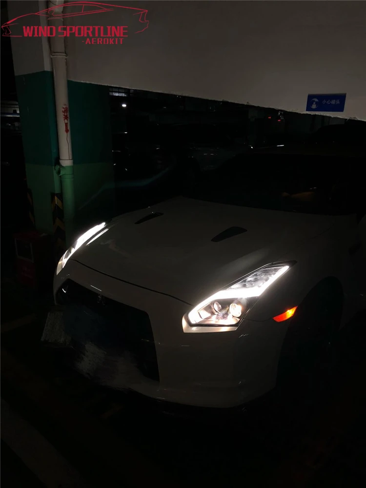 АКД Автомобиль Стайлинг фара для Nissan GT-R фары 2009- GTR светодиодный фары Дневные ходовые огни H7 D2H Hid биксеноновые фары
