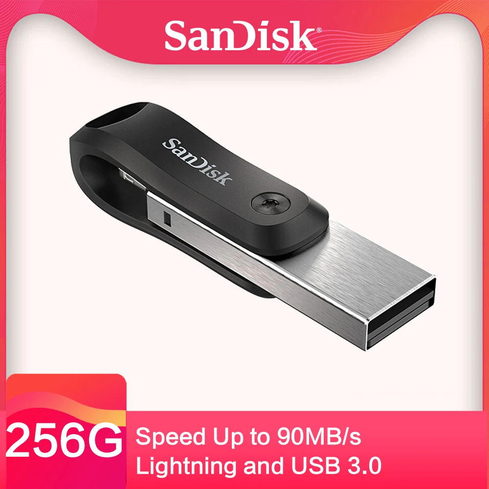 

SanDisk New Apple mobile phone U disk pen drive 128GB 256GB flash memory metal usb3.0 USB flash drives Computer for iphone ipad