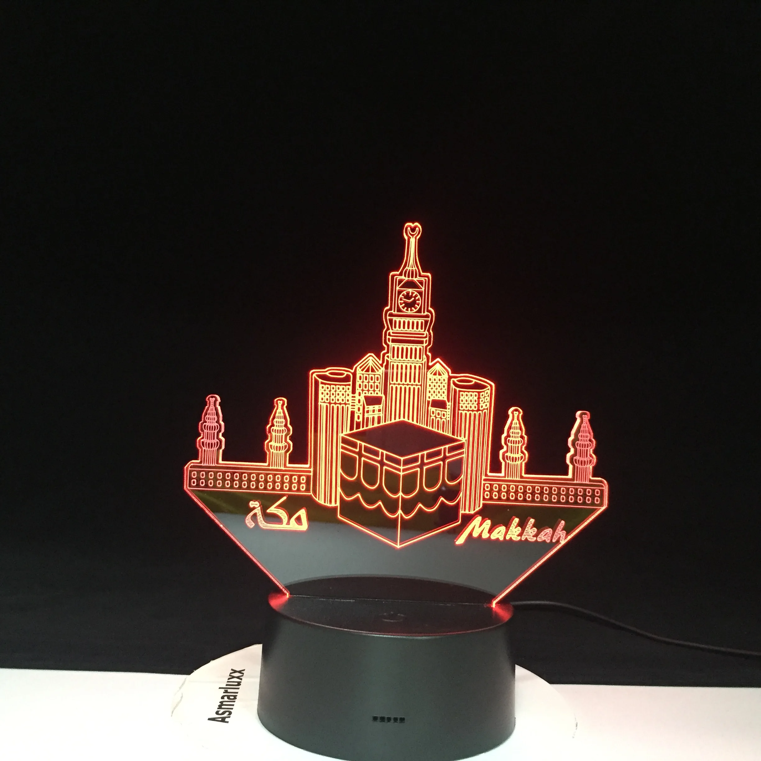 Мечетская мечеть мака 3d светодиодный ночсветильник лампа Usb домашний