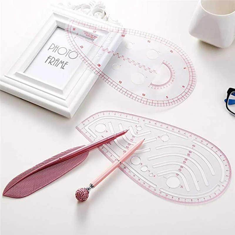 MIUSIE 12pcs French Curve Sewing Set Sewing Ruler Multi-functional Sewing Tools Cutting Ruler Clothing Sample Metric Yardstick best rolling tool box