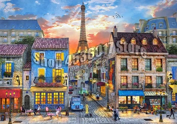 

Diy Diamond Painting Full Cross Stitch Diamond Mosaic Streets of Paris Buildings France Art Paintings Home Decor Christmas gifts
