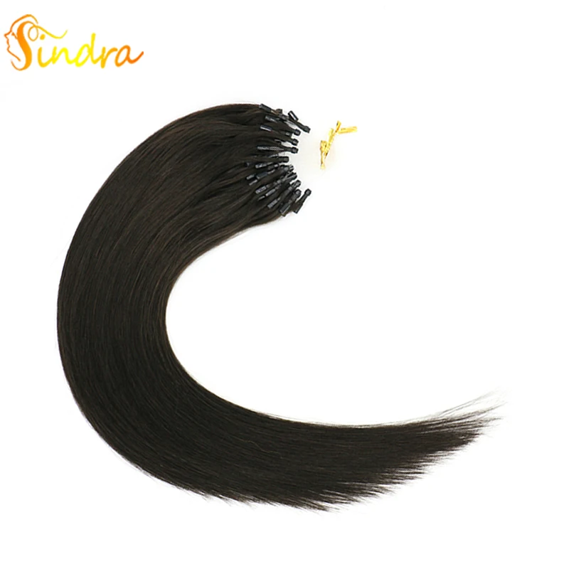 

Sindra Micro Ring Hair Extensions 50g 100g Per Pack 100% Remy Hair Extensions Micro Rings Natural Color #1B