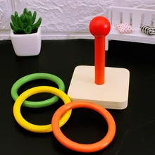 Детский парк деятельности детские развивающие игрушки ручной Радужное кольцо детская настольная игра деревянное метание кольцо