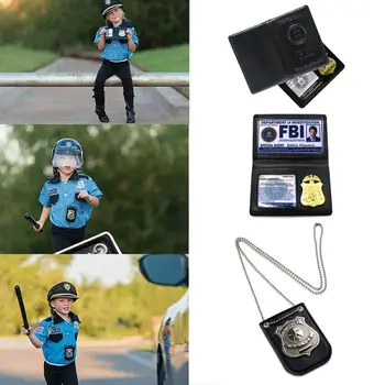 

Accessory Cosplay props Dress Up America Pretend Play Police-/CIA/FBI Badge w/Chain Belt Clip