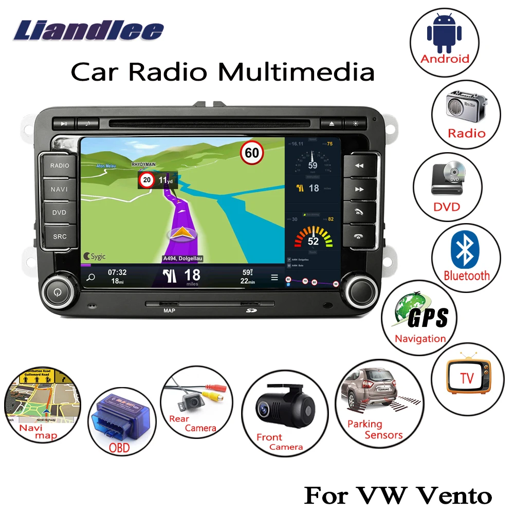 Liandlee 2 Din Android для Volkswagen VW Vento 2005 ~ 2018 автомобильное радио CD DVD плеер GPS Navi навигация