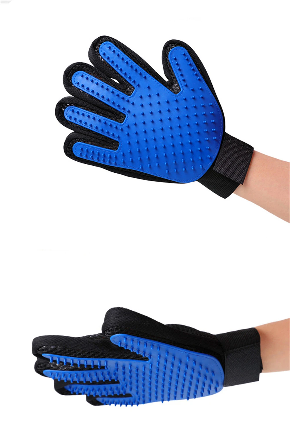 Pet Dog Cat Grooming Cleaning Brush Gloves Effective Deshedding Back Massage Animal Bathing Hair Removal Gloves Dog Combs (7)