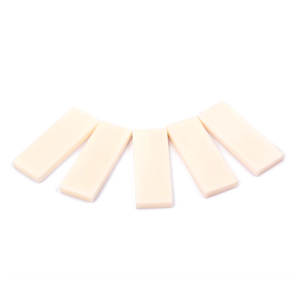 5 Pieces DIY Your Own String Bridge Saddles Nuts Buffalo Bone for Dobro Parts 5 Pieces DIY Your Own String Bridge Saddles Nuts Buffalo Bone for Dobro Parts