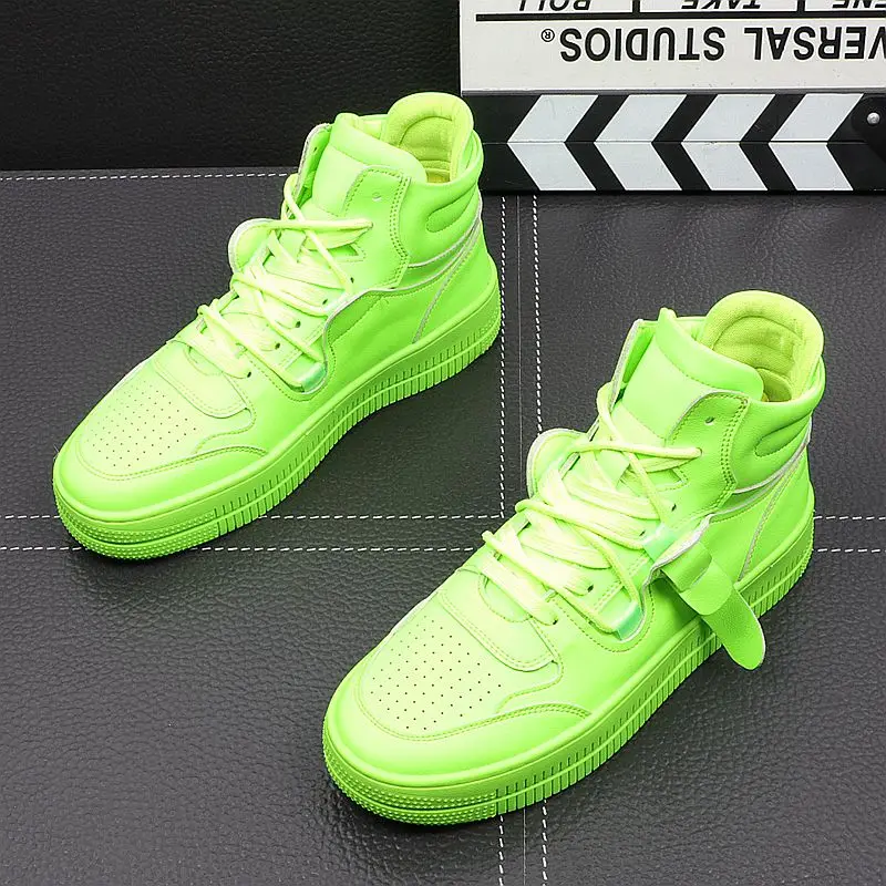 

Korean style mens fashion punk hip hop dresses cow leather boots personality flats shoes trend platform boot ankle botas zapatos