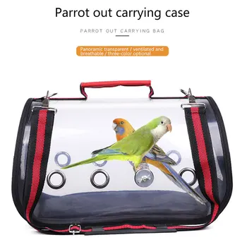 

Breathable Parrot Cage Outdoor Camping Lightweight Pet Supplies With Shoulder Strap Easy Install Portable Travel Bird Carrier