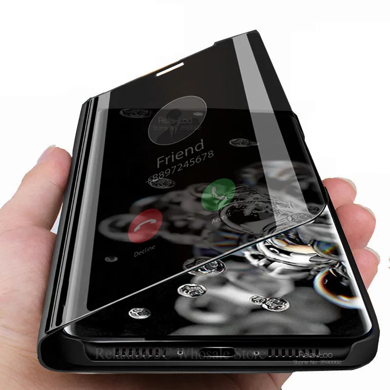 Зеркальный чехол для смартфона Samsung Galaxy s20 Ультратонкий книжка с откидной крышкой